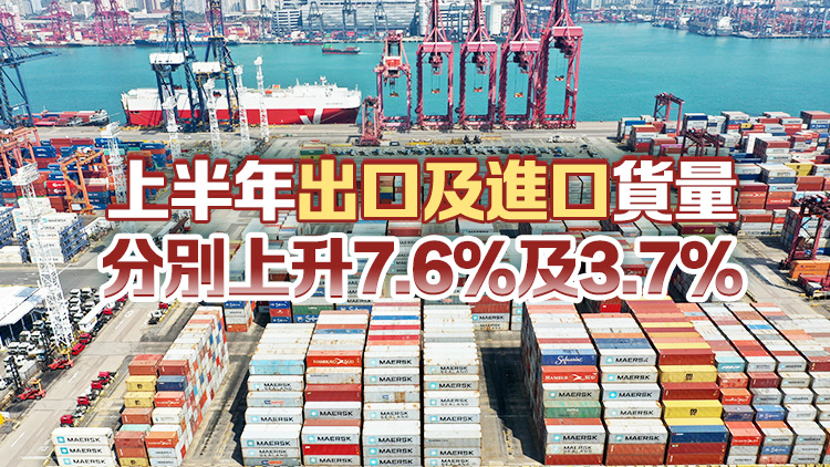 本港6月出口貨量按年上升6.8% 輸往美國越南台灣內地貨量錄得升幅