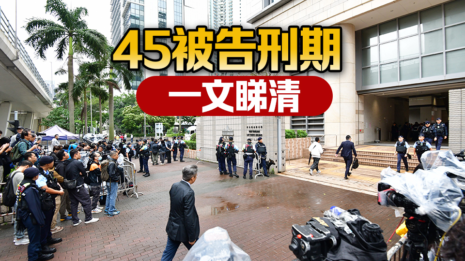 有片｜「35+」顛覆國家政權案 戴耀廷等45被告被判囚4年2個月至10年