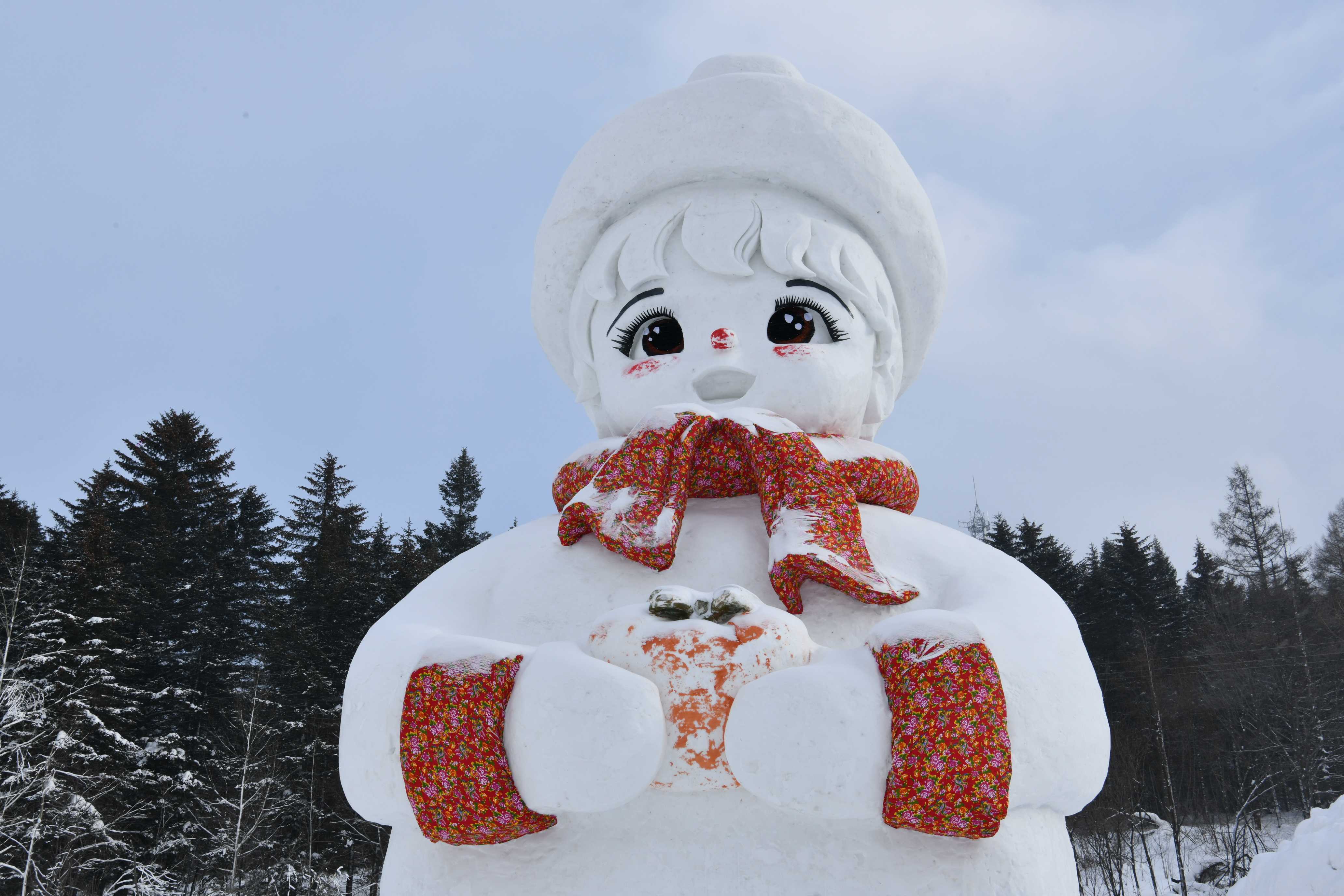 有片｜大海林雪鄉：16米大雪人「挖出來了」