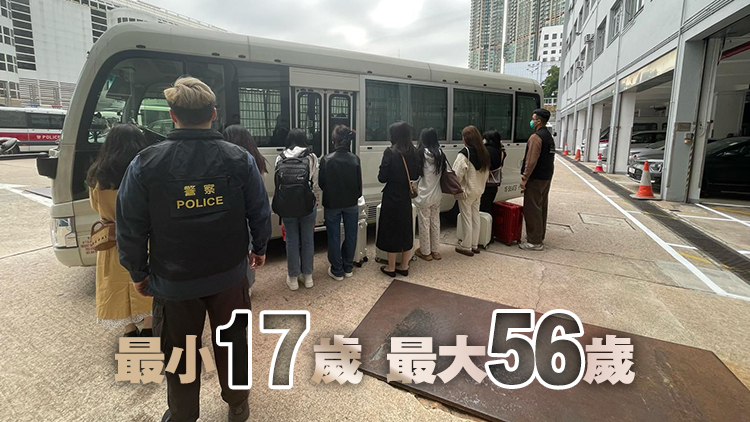 警方油尖警區掃黃 拘捕24名女子