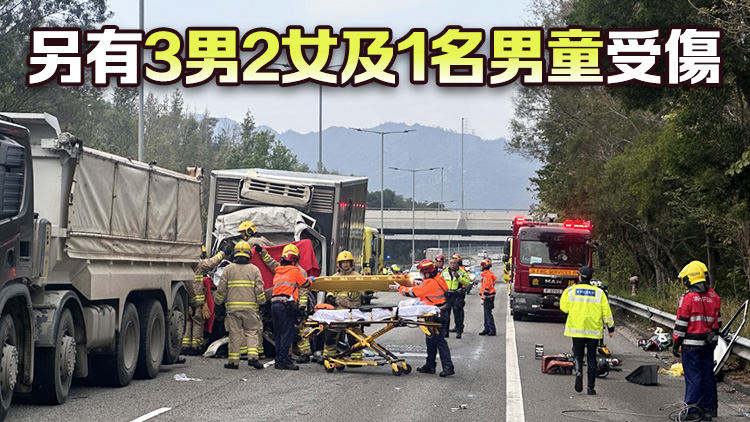 追蹤報道｜元朗公路7車相撞事故 輕型貨車司機送院不治